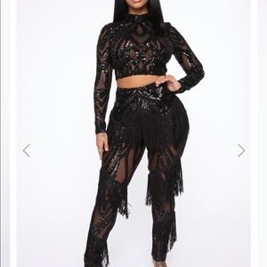 Fashion Nova ready to rumba sequin set NWT